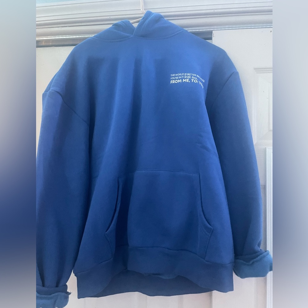From Me To You royal blue hoodie